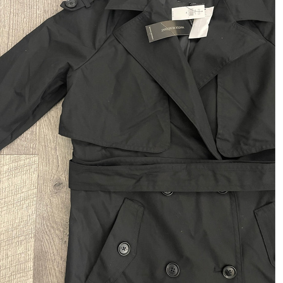 BANANA REPUBLIC Essential Trench Coat Small Petite NEW Italian Water-Resistant - Picture 2 of 6